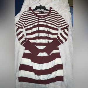 Derek Heart Knit Maternity Top Large